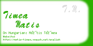 timea matis business card